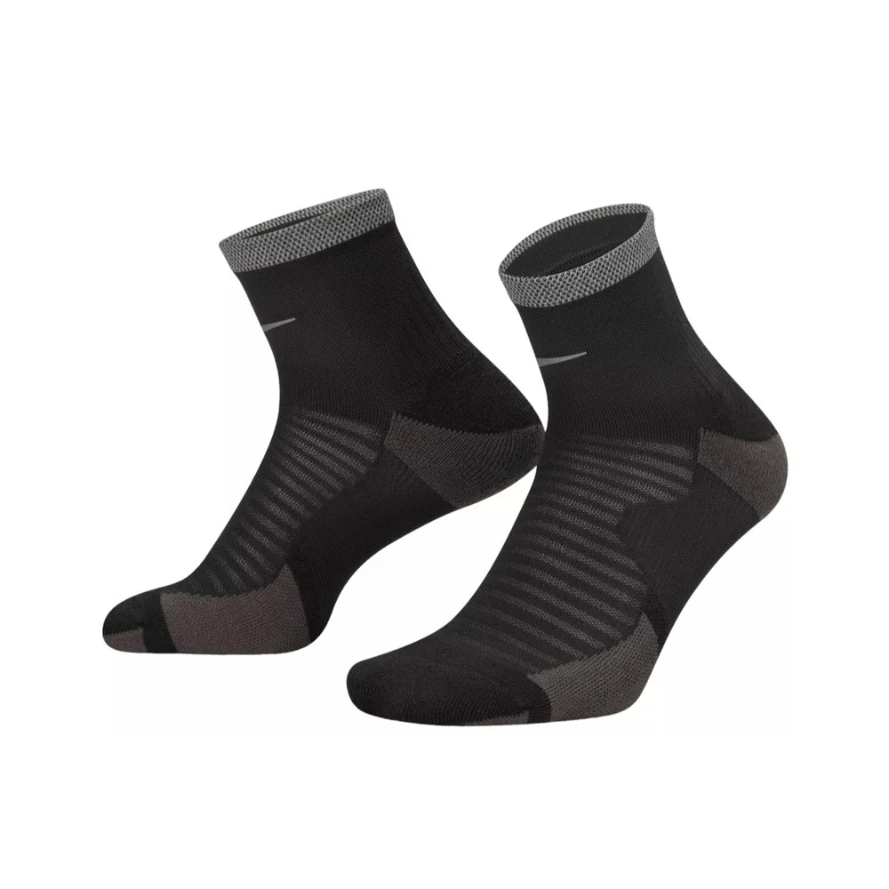 Nike Spark Black Ankle Running Socks 2 Pair Bundle - W9.5-11 - M8-9.5